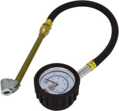 Milton - 0 to 60 psi Dial Dual Head Tire Pressure Gauge - 12' Hose Length, 2 psi Resolution - Makers Industrial Supply