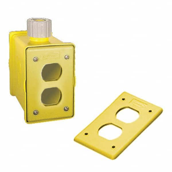 Hubbell Wiring Device-Kellems - Electrical Outlet Boxes & Switch Boxes Enclosure Type: Portable Outlet Box Enclosure Shape: Rectangle - Makers Industrial Supply