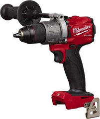 Milwaukee Tool - 18 Volt 1/2" Single-Sleeve Ratcheting Chuck Cordless Hammer Drill - 0 to 32,000 BPM, 0 to 550 & 0 to 2,000 RPM, Reversible - Makers Industrial Supply