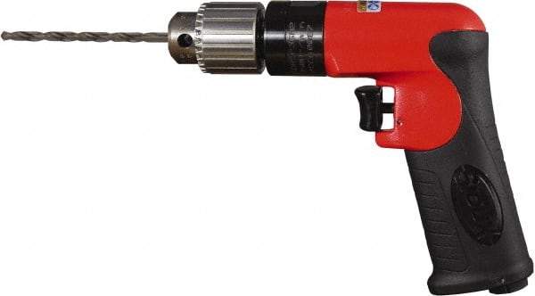 Sioux Tools - 1/4" Keyed Chuck - Pistol Grip Handle, 3,000 RPM, 12 LPS, 0.5 hp, 90 psi - Makers Industrial Supply