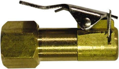 Milton - 150 Max psi Closed Check Brass Air Chuck - Clip On Chuck, 1/4 FNPT - Makers Industrial Supply