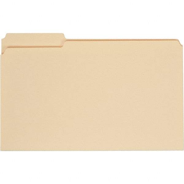 UNIVERSAL - 9-5/8 x 14-3/4", Legal, Manila, File Folders with Top Tab - 11 Point Stock, 1/3 Tab Cut Location - Makers Industrial Supply