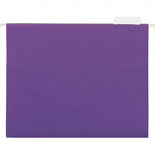 Universal One - 9-5/8 x 11-3/4", Letter Size, Violet, Hanging File Folder - 11 Point Stock, 1/5 Tab Cut Location - Makers Industrial Supply