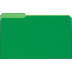 UNIVERSAL - 9-5/8 x 14-3/4", Legal, Green, File Folders with Top Tab - 11 Point Stock, 1/3 Tab Cut Location - Makers Industrial Supply