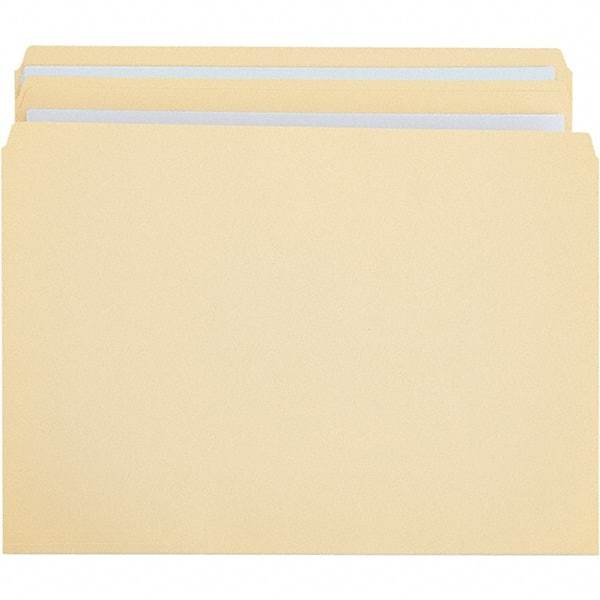 UNIVERSAL - 9-5/8 x 11-3/4", Letter Size, Manila, File Folders with Top Tab - 11 Point Stock, Straight Tab Cut Location - Makers Industrial Supply