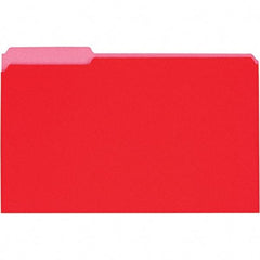 UNIVERSAL - 9-5/8 x 14-3/4", Legal, Red, File Folders with Top Tab - 11 Point Stock, 1/3 Tab Cut Location - Makers Industrial Supply