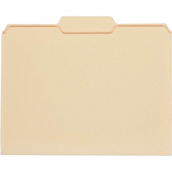 UNIVERSAL - 9-5/8 x 11-3/4", Letter Size, Manila, File Folders with Top Tab - 11 Point Stock, 1/3 Tab Cut Location - Makers Industrial Supply