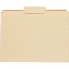 UNIVERSAL - 9-5/8 x 11-3/4", Letter Size, Manila, File Folders with Top Tab - 11 Point Stock, 1/3 Tab Cut Location - Makers Industrial Supply