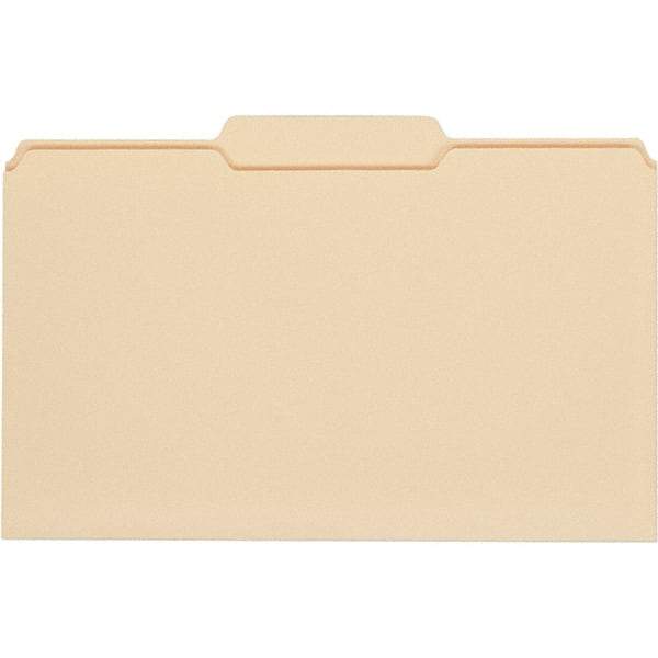 UNIVERSAL - 9-5/8 x 14-3/4", Legal, Manila, File Folders with Top Tab - 11 Point Stock, 1/3 Tab Cut Location - Makers Industrial Supply