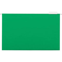 Universal One - 9-5/8 x 14-3/4", Legal, Bright Green, Hanging File Folder - 11 Point Stock, 1/5 Tab Cut Location - Makers Industrial Supply