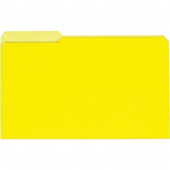 UNIVERSAL - 9-5/8 x 14-3/4", Legal, Yellow, File Folders with Top Tab - 11 Point Stock, 1/3 Tab Cut Location - Makers Industrial Supply