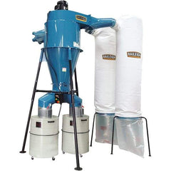 Baileigh - 1µm, 440 Volt Pedestal Mount Dust Collector - 85" Long x 65" Deep x 148" High, 4" Connection Diam, 6,000 CFM Air Flow, 17" Static Pressure Water Level - Makers Industrial Supply