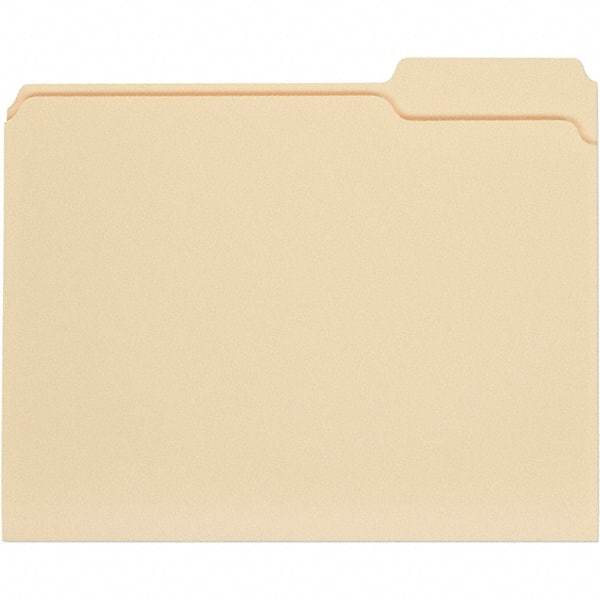 UNIVERSAL - 9-5/8 x 11-3/4", Letter Size, Manila, File Folders with Top Tab - 11 Point Stock, 1/3 Tab Cut Location - Makers Industrial Supply