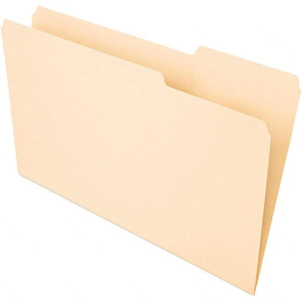 UNIVERSAL - 9-5/8 x 14-3/4", Legal, Manila, File Folders with Top Tab - 1/3 Tab Cut Location - Makers Industrial Supply