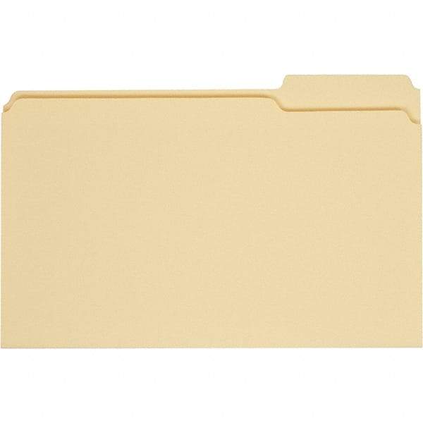 UNIVERSAL - 9-5/8 x 14-3/4", Legal, Manila, File Folders with Top Tab - 11 Point Stock, 1/3 Tab Cut Location - Makers Industrial Supply