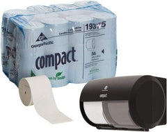 Georgia Pacific - 4,050' Roll Length x 4" Sheet Width, Coreless Roll Toilet Tissue - 1,000 Sheets per Roll, 2 Ply, White, Recycled Fiber - Makers Industrial Supply