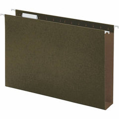 UNIVERSAL - 9-5/8 x 14-3/4", Legal, Standard Green, Hanging File Folder - 11 Point Stock, 1/5 Tab Cut Location - Makers Industrial Supply