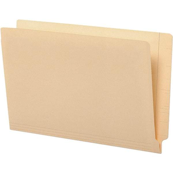 UNIVERSAL - 9-5/8 x 14-3/4", Legal, Manila, File Folders with End Tab - 11 Point Stock, Straight Tab Cut Location - Makers Industrial Supply