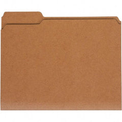 UNIVERSAL - 9-5/8 x 11-3/4", Letter Size, Kraft, File Folders with Top Tab - 11 Point Stock, 1/3 Tab Cut Location - Makers Industrial Supply