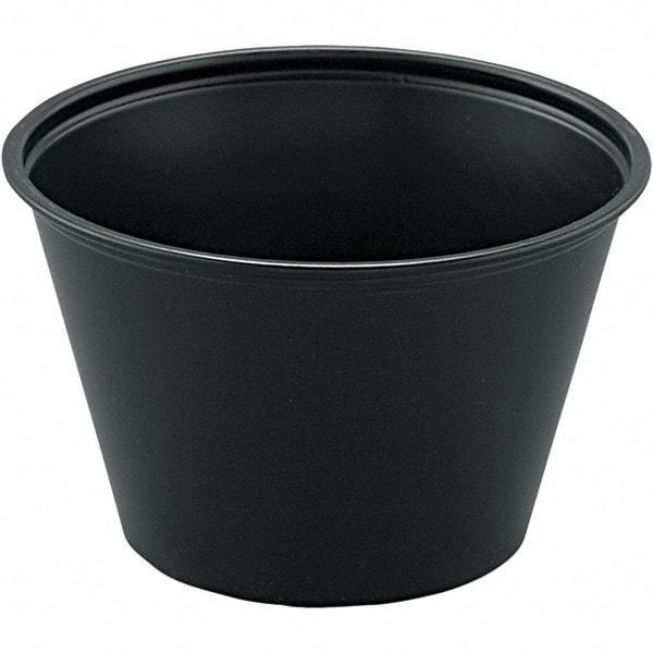 Solo - 4 oz Polystyrene Portion Cups - Black - Makers Industrial Supply