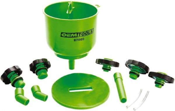 OEM Tools - 16 oz Capacity Plastic Funnel Set - Green - Makers Industrial Supply