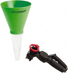 OEM Tools - 16 oz Capacity Plastic Funnel with Clamp - 3-3/4" Straight Spout, Green & Clear - Makers Industrial Supply