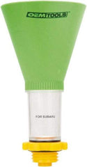 OEM Tools - 16 oz Capacity Plastic Funnel - 5" Mouth OD, 3-3/4" Straight Spout, Green, Clear & Yellow - Makers Industrial Supply