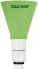 OEM Tools - 16 oz Capacity Plastic Funnel - 5" Mouth OD, 3-3/4" Straight Spout, Green & Clear - Makers Industrial Supply