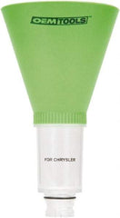 OEM Tools - 16 oz Capacity Plastic Funnel - 5" Mouth OD, 3-3/4" Straight Spout, Green & Clear - Makers Industrial Supply