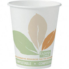 Solo - 8 oz Paper Hot Cups - White, Green, Orange - Makers Industrial Supply