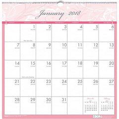 House of Doolittle - 12 Sheet, 12 x 12", Wall Calendar - Pink & Gray - Makers Industrial Supply