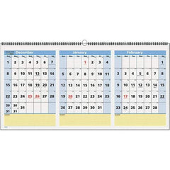 AT-A-GLANCE - 8 Sheet, 23-1/2 x 12", Wall Calendar - White - Makers Industrial Supply