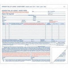 TOPS - 250 Sheet, 7-7/16 x 8-/2", Hazardous Material Short Forms - Blue & White - Makers Industrial Supply