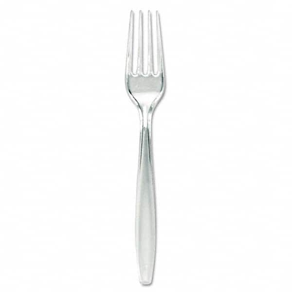 Dixie - Plastic Cutlery, Forks, Heavyweight, Clear - Makers Industrial Supply