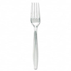 Dixie - Plastic Cutlery, Forks, Heavyweight, Clear - Makers Industrial Supply