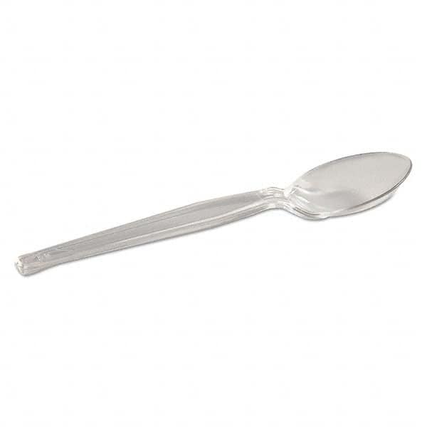 Dixie - Plastic Cutlery, Heavyweight Teaspoon, Crystal Clear, 6", 1000/Carton - Makers Industrial Supply