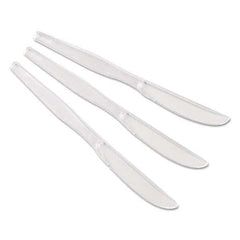 Dixie - Heavyweight Polystyrene Cutlery, Knives, Clear, 1000/Carton - Makers Industrial Supply