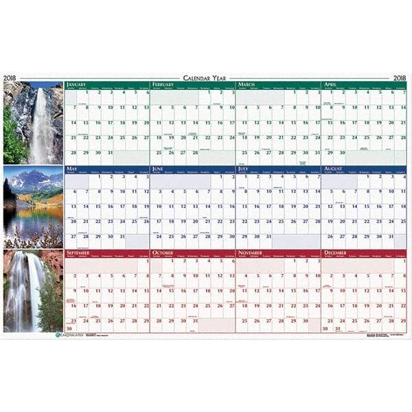 House of Doolittle - 1 Sheet, 18 x 24", Erasable Wall Calendar - Makers Industrial Supply