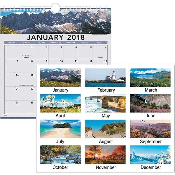 AT-A-GLANCE - 12 Sheet, 12 x 12", Wall Calendar - Makers Industrial Supply