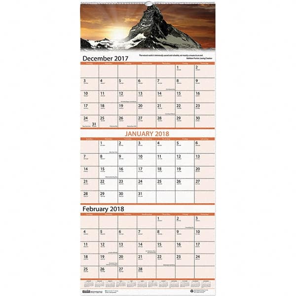 House of Doolittle - 14 Sheet, 8 x 17", Wall Calendar - Scenic - Makers Industrial Supply