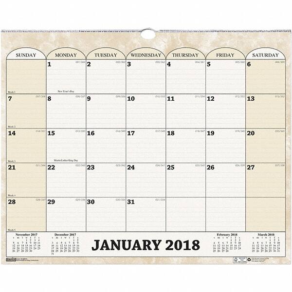 House of Doolittle - 12 Sheet, 14-7/8 x 12", Wall Calendar - Makers Industrial Supply