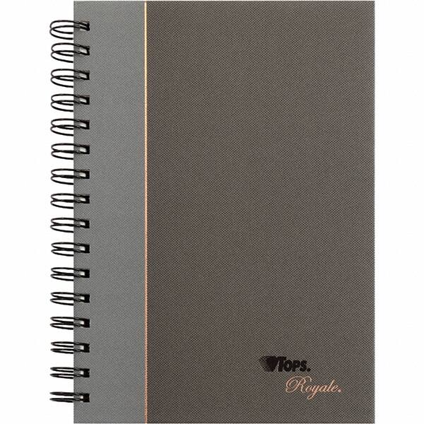 TOPS - 96 Sheet, 5-1/4 x 8 1/4", Legal/Wide (Style) Business Notebook - Black & Gray - Makers Industrial Supply