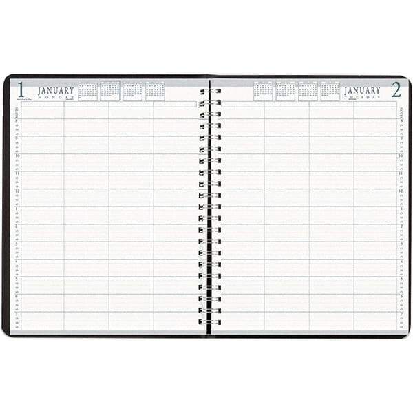 House of Doolittle - 365 Sheet, 8 x 11", Group Daily Appointment Book - Black - Makers Industrial Supply