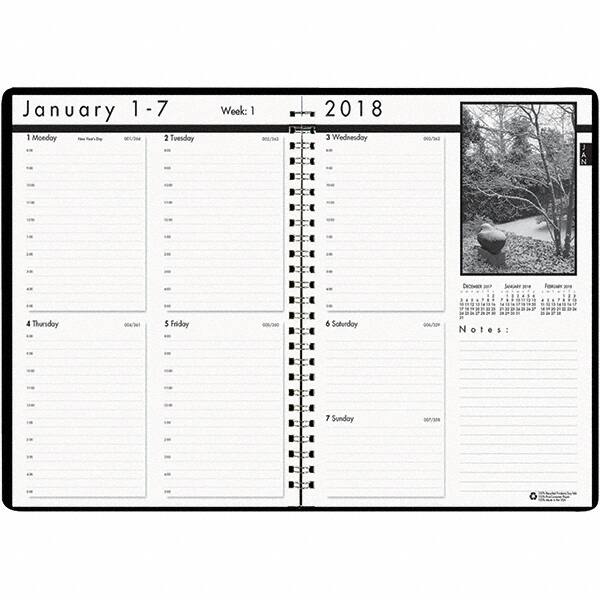 House of Doolittle - 104 Sheet, 8-1/2 x 11", Weekly Planner - Black - Makers Industrial Supply