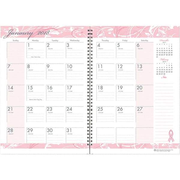 House of Doolittle - 24 Sheet, 7 x 10", Monthly Planner - Pink - Makers Industrial Supply