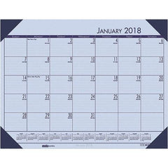 House of Doolittle - 12 Sheet, 22 x 17", Desk Pad Calendar - Sunset Orchid - Makers Industrial Supply