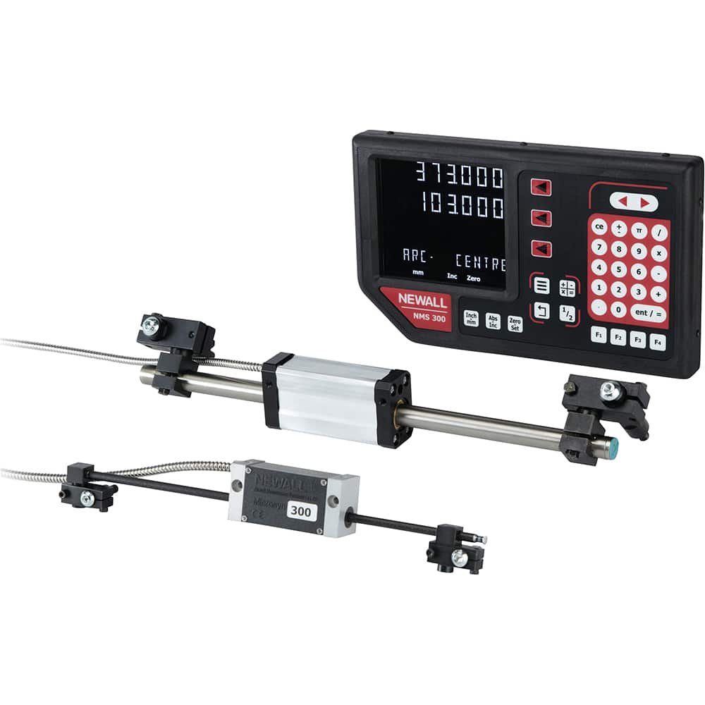 Lathes DRO System: 2 Axis, 6″ X-Axis Travel Calculator Function, Programmable Memory, 5  µm Resolution, Color LCD Display