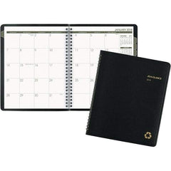 AT-A-GLANCE - 24 Sheet, 6-7/8 x 8-3/4", Monthly Planner - Black - Makers Industrial Supply