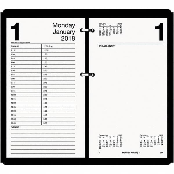 AT-A-GLANCE - 730 Sheet, 4-1/2 x 8", Calendar Refill - White - Makers Industrial Supply