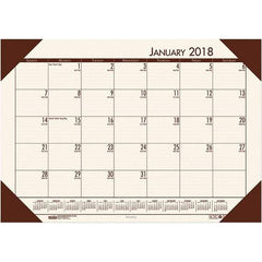 House of Doolittle - 12 Sheet, 22 x 17", Desk Pad Calendar - Moonlight Cream - Makers Industrial Supply